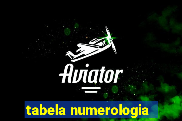 tabela numerologia